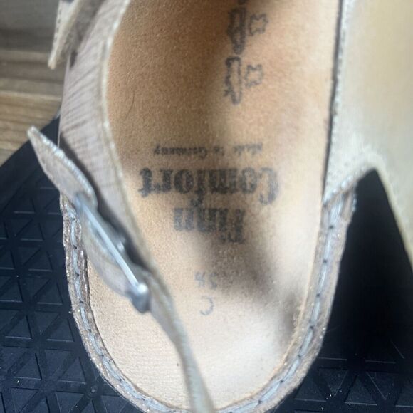 Finn Comfort Sandals Womens US 8 Strappy Flats Hook & Loop Brown Leather UK 5.5 - Picture 7 of 10